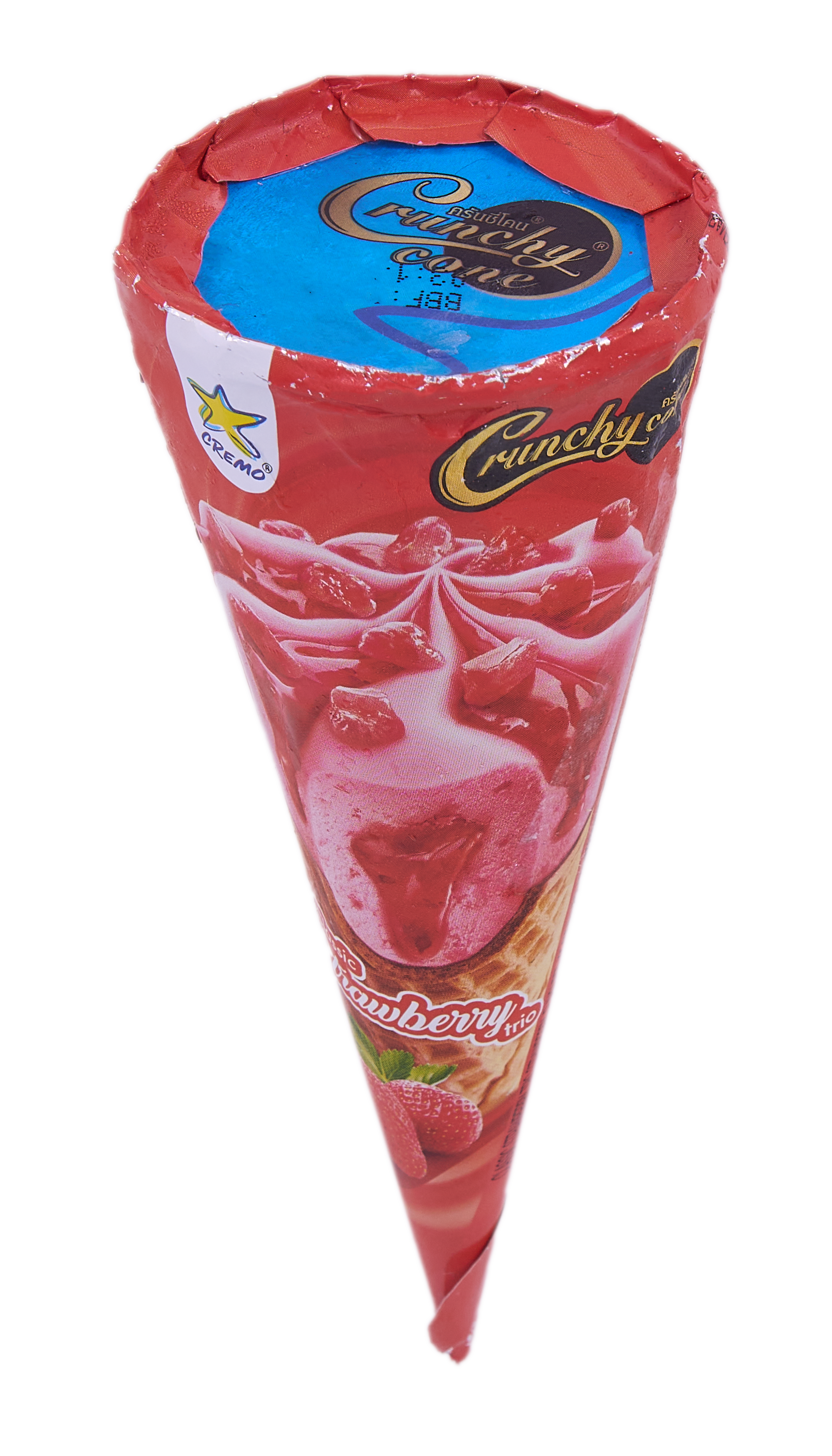 Kem ốc quế vị dâu tây